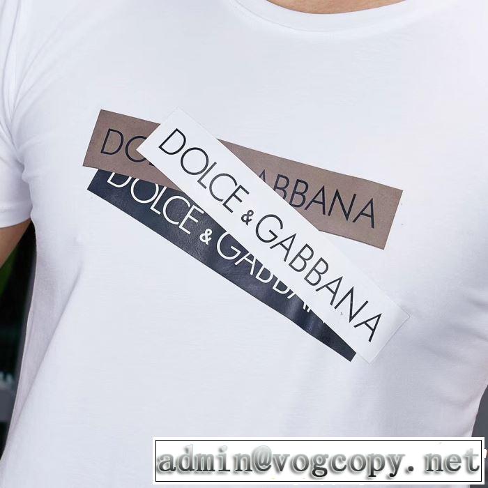 2019年最新ファッション 爽やかカジュアル人気 Dolce&Gabbana ドルチェ＆ガッバーナ 半袖Tシャツ 2色可選
