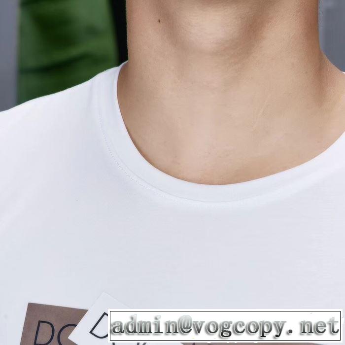 2019年最新ファッション 爽やかカジュアル人気 Dolce&Gabbana ドルチェ＆ガッバーナ 半袖Tシャツ 2色可選