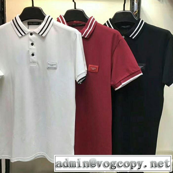 夏の王道　適度な上品さ Dolce&Gabbana ドルチェ＆ガッバーナ 半袖Tシャツ 3色可選 2019年春夏のトレンドアイテム