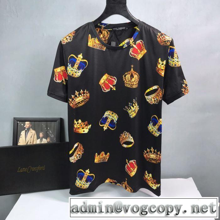 おしゃれデザインも大人気 2019春夏トレンドアイテム Dolce&Gabbana ドルチェ＆ガッバーナ 半袖Tシャツ 3色可選