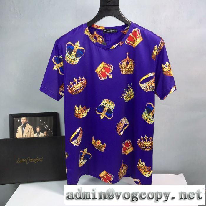 おしゃれデザインも大人気 2019春夏トレンドアイテム Dolce&Gabbana ドルチェ＆ガッバーナ 半袖Tシャツ 3色可選