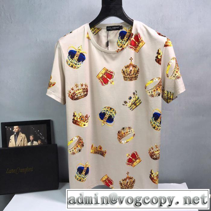 おしゃれデザインも大人気 2019春夏トレンドアイテム Dolce&Gabbana ドルチェ＆ガッバーナ 半袖Tシャツ 3色可選