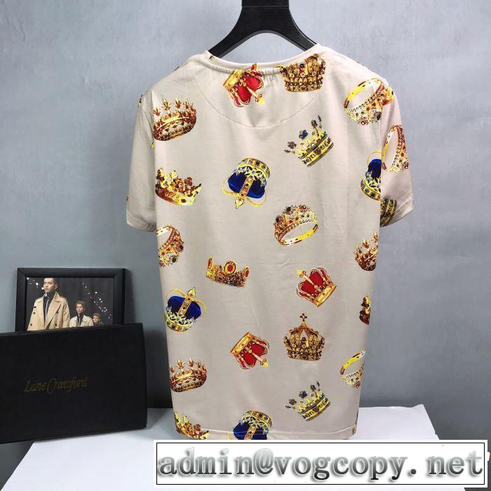 おしゃれデザインも大人気 2019春夏トレンドアイテム Dolce&Gabbana ドルチェ＆ガッバーナ 半袖Tシャツ 3色可選