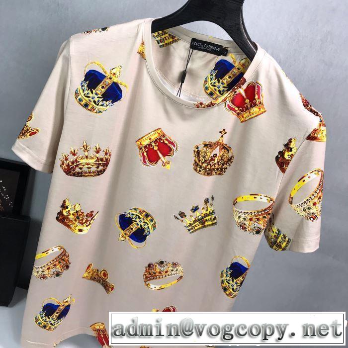 おしゃれデザインも大人気 2019春夏トレンドアイテム Dolce&Gabbana ドルチェ＆ガッバーナ 半袖Tシャツ 3色可選