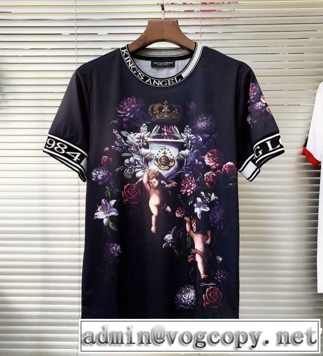 着るだけで上品なスタイル Dolce&Gabbana ドルチェ＆ガッバーナ 半袖Tシャツ 2色可選 2019春夏トレンドアイテム