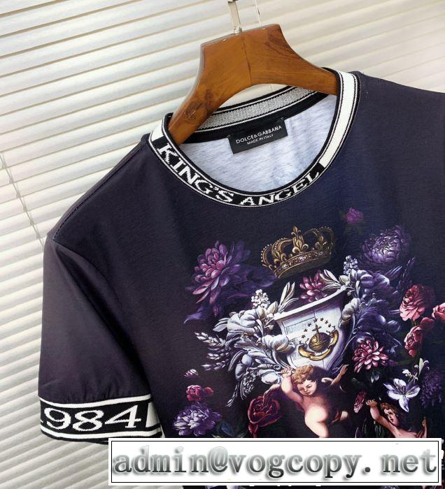 着るだけで上品なスタイル Dolce&Gabbana ドルチェ＆ガッバーナ 半袖Tシャツ 2色可選 2019春夏トレンドアイテム