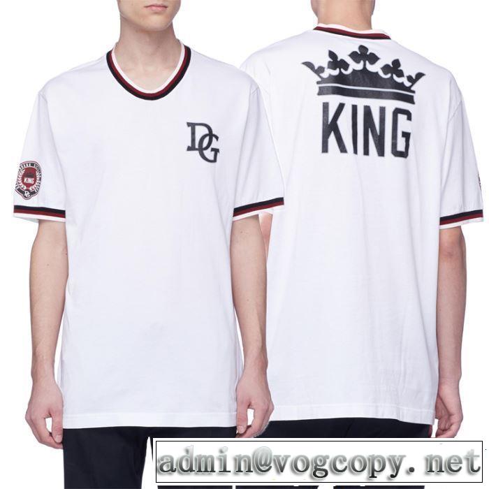 今年春夏ファション流行り 2019年の夏のマスト Dolce&Gabbana ドルチェ＆ガッバーナ 半袖Tシャツ 3色可選
