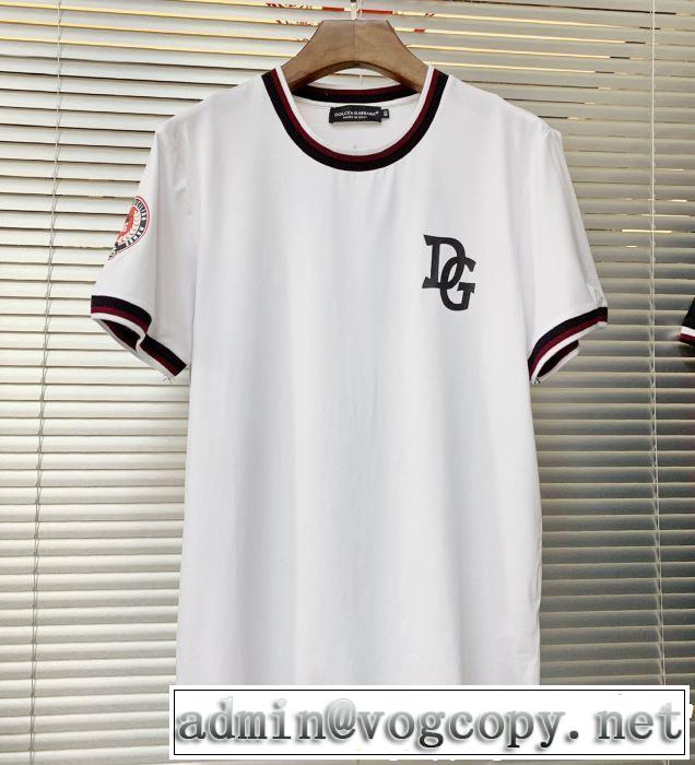 今年春夏ファション流行り 2019年の夏のマスト Dolce&Gabbana ドルチェ＆ガッバーナ 半袖Tシャツ 3色可選