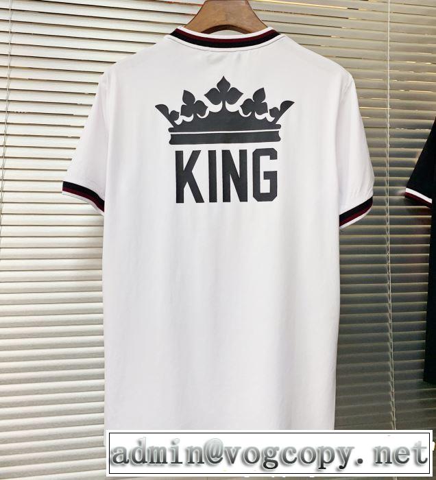 今年春夏ファション流行り 2019年の夏のマスト Dolce&Gabbana ドルチェ＆ガッバーナ 半袖Tシャツ 3色可選