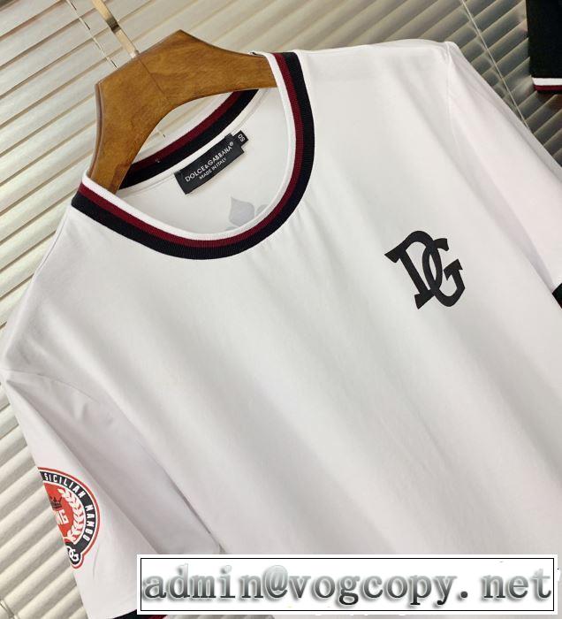 今年春夏ファション流行り 2019年の夏のマスト Dolce&Gabbana ドルチェ＆ガッバーナ 半袖Tシャツ 3色可選
