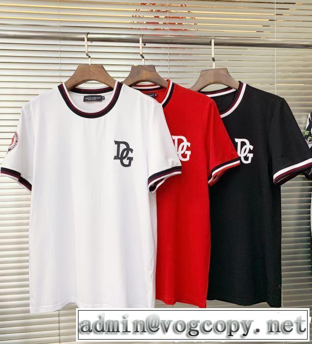 今年春夏ファション流行り 2019年の夏のマスト Dolce&Gabbana ドルチェ＆ガッバーナ 半袖Tシャツ 3色可選