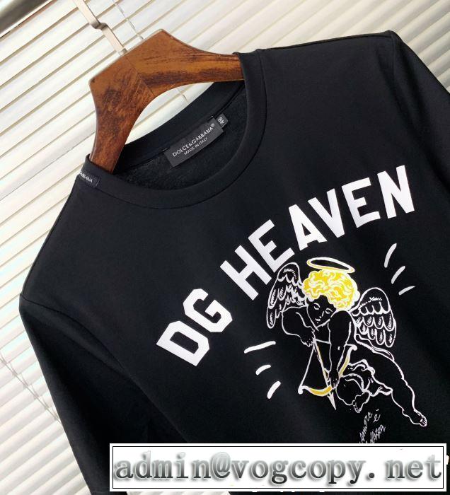大人のこなれた着こなし Dolce&Gabbana ドルチェ＆ガッバーナ半袖Tシャツ 2色可選 【2019春夏】最新コレクション