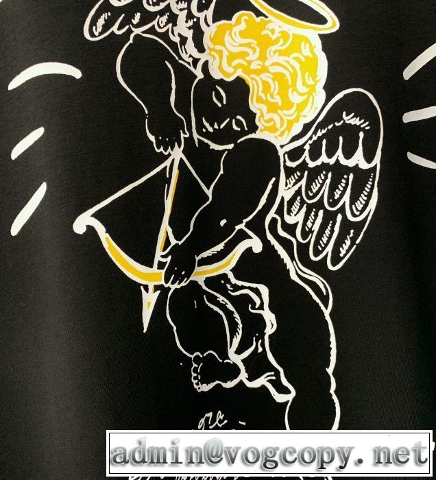 大人のこなれた着こなし Dolce&Gabbana ドルチェ＆ガッバーナ半袖Tシャツ 2色可選 【2019春夏】最新コレクション
