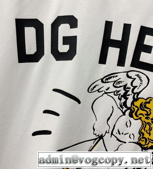 大人のこなれた着こなし Dolce&Gabbana ドルチェ＆ガッバーナ半袖Tシャツ 2色可選 【2019春夏】最新コレクション