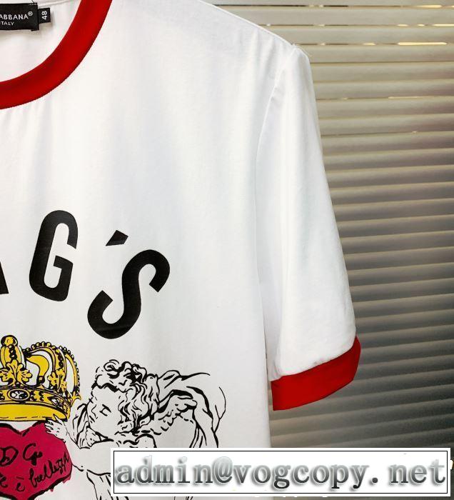 半袖Tシャツ 2色可選 春夏の流行り2019新品 今シーズン注目のデザイン Dolce&Gabbana ドルチェ＆ガッバーナ