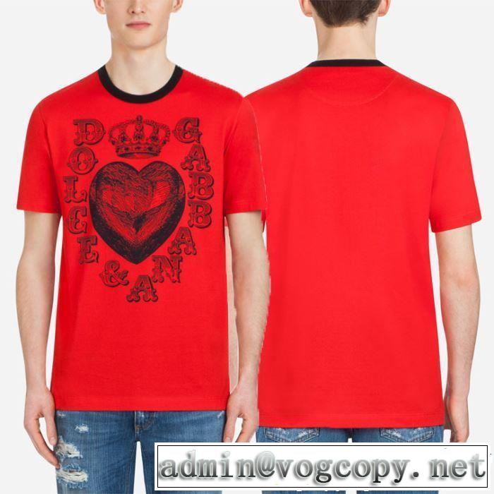 おしゃれ上級者に挑戦 大人カジュアル夏ファッション2019 Dolce&Gabbana ドルチェ＆ガッバーナ 半袖Tシャツ 3色可選