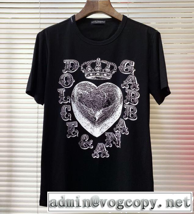 おしゃれ上級者に挑戦 大人カジュアル夏ファッション2019 Dolce&Gabbana ドルチェ＆ガッバーナ 半袖Tシャツ 3色可選