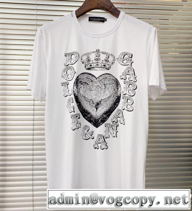 おしゃれ上級者に挑戦 大人カジュアル夏ファッション2019 Dolce&Gabbana ドルチェ＆ガッバーナ 半袖Tシャツ 3色可選