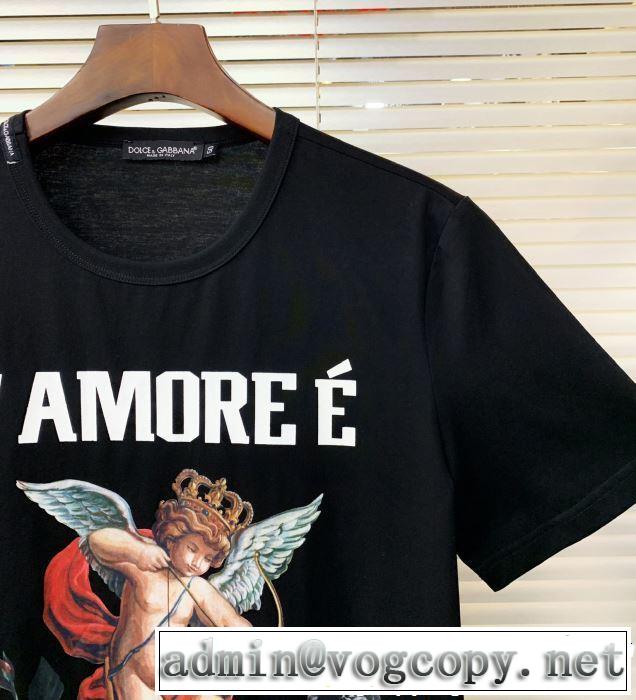 海外セレブは大人気 《2019年》今、注目のストリート Dolce&Gabbana ドルチェ＆ガッバーナ 2色可選  半袖Tシャツ