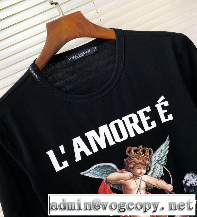 海外セレブは大人気 《2019年》今、注目のストリート Dolce&Gabbana ドルチェ＆ガッバーナ 2色可選  半袖Tシャツ