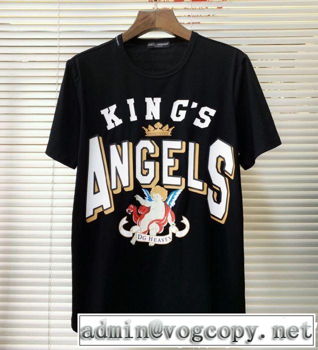 半袖Tシャツ 2色可選 爽やかすぎない大人の印象に 2019年春夏流行ファッション  Dolce&Gabbana ドルチェ＆ガッバーナ
