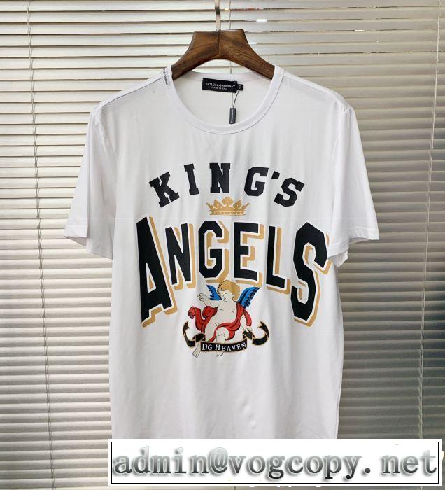 半袖Tシャツ 2色可選 爽やかすぎない大人の印象に 2019年春夏流行ファッション  Dolce&Gabbana ドルチェ＆ガッバーナ