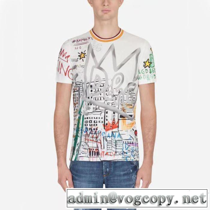 Dolce&Gabbana ドルチェ＆ガッバーナ 半袖Tシャツ 大人の可愛さを引き立て 2019年夏の一押しファッションアイテム