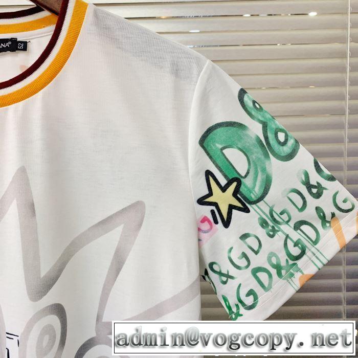 Dolce&Gabbana ドルチェ＆ガッバーナ 半袖Tシャツ 大人の可愛さを引き立て 2019年夏の一押しファッションアイテム