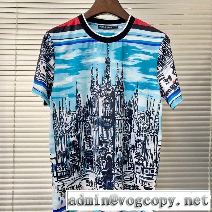 おしゃれな夏ファッション2019 素敵カジュアル春夏新品 Dolce&Gabbana ドルチェ＆ガッバーナ 半袖Tシャツ