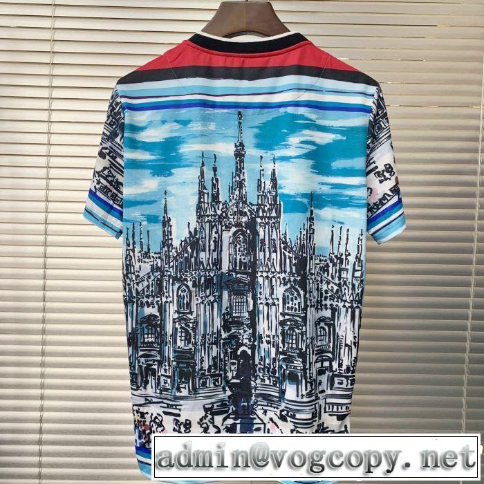 おしゃれな夏ファッション2019 素敵カジュアル春夏新品 Dolce&Gabbana ドルチェ＆ガッバーナ 半袖Tシャツ