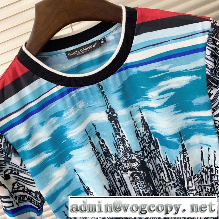 おしゃれな夏ファッション2019 素敵カジュアル春夏新品 Dolce&Gabbana ドルチェ＆ガッバーナ 半袖Tシャツ