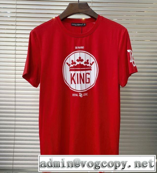 グッと大人っぽい印象に Dolce&Gabbana ドルチェ＆ガッバーナ 半袖Tシャツ 2色可選 大人カジュアル夏ファッション2019