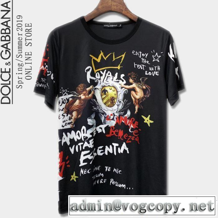 最新のトレンドブランド人気的 2019春夏のトレンド新商品 Dolce&Gabbana ドルチェ＆ガッバーナ 半袖Tシャツ
