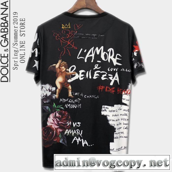 最新のトレンドブランド人気的 2019春夏のトレンド新商品 Dolce&Gabbana ドルチェ＆ガッバーナ 半袖Tシャツ