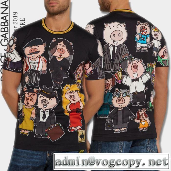 Dolce&Gabbana ドルチェ＆ガッバーナ 半袖Tシャツ 2色可選 今期のトレンド定番アイテム 2019春夏のトレンド新商品