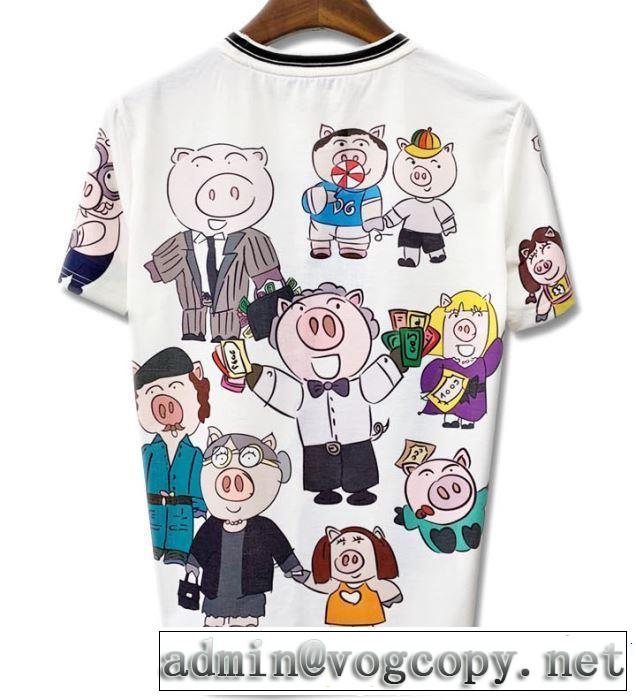 Dolce&Gabbana ドルチェ＆ガッバーナ 半袖Tシャツ 2色可選 今期のトレンド定番アイテム 2019春夏のトレンド新商品