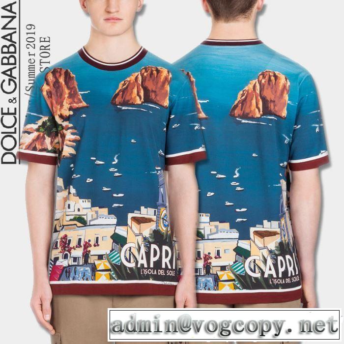 春夏の流行り2019新品 Dolce&Gabbana ドルチェ＆ガッバーナ 半袖Tシャツ 一気にトレンド感満載な着こなし
