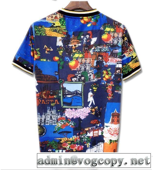 今年春夏ファション流行り Dolce&Gabbana ドルチェ＆ガッバーナ 半袖Tシャツ 2019春夏の大注目トレンド