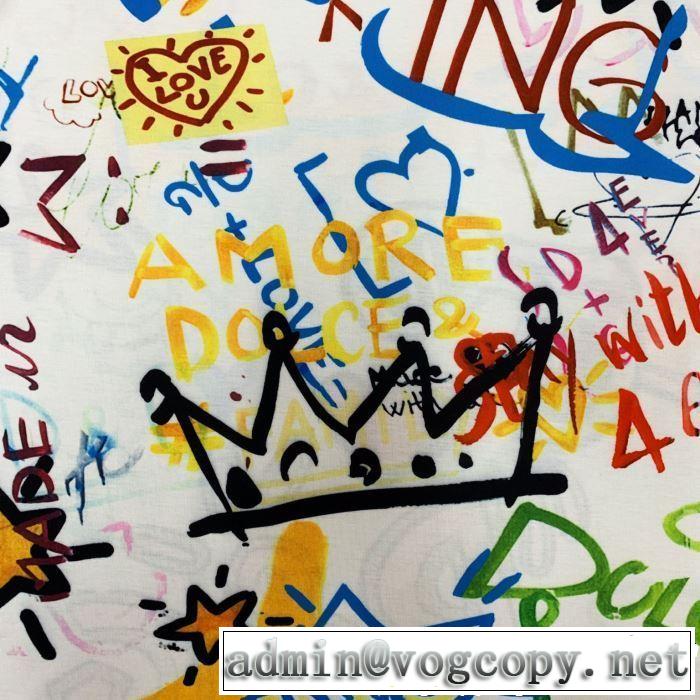 2019年春夏流行ファッション 大人の可愛さを引き立て  Dolce&Gabbana ドルチェ＆ガッバーナ 半袖Tシャツ