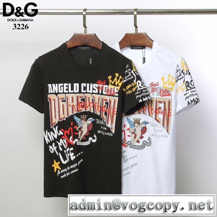 最新で男性にもお勧め 2色可選 ドルチェ＆ガッバーナTシャツ/半袖 【2019春夏】最新コレクション Dolce&Gabbana