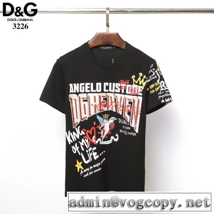最新で男性にもお勧め 2色可選 ドルチェ＆ガッバーナTシャツ/半袖 【2019春夏】最新コレクション Dolce&Gabbana