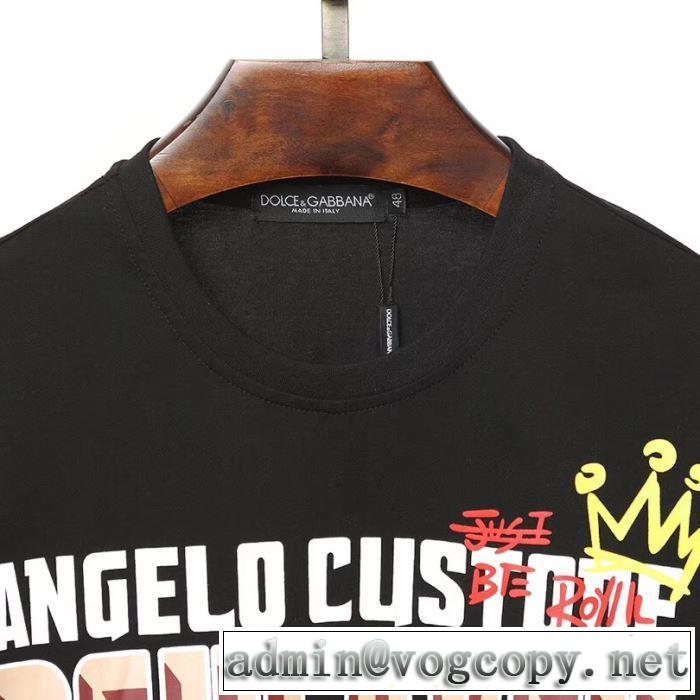 最新で男性にもお勧め 2色可選 ドルチェ＆ガッバーナTシャツ/半袖 【2019春夏】最新コレクション Dolce&Gabbana