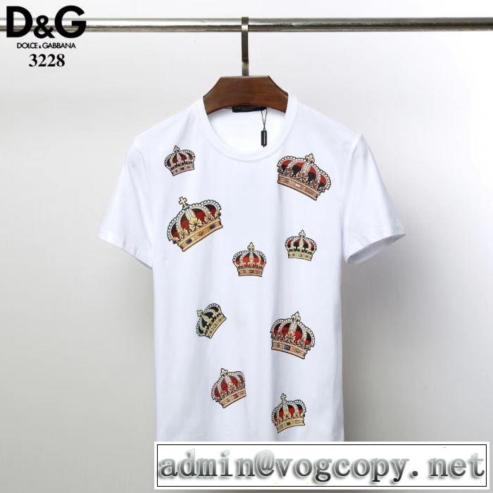 3色可選 ドルチェ＆ガッバーナ Dolce&Gabbana2019春夏も引き続き人気セール  Tシャツ/半袖
