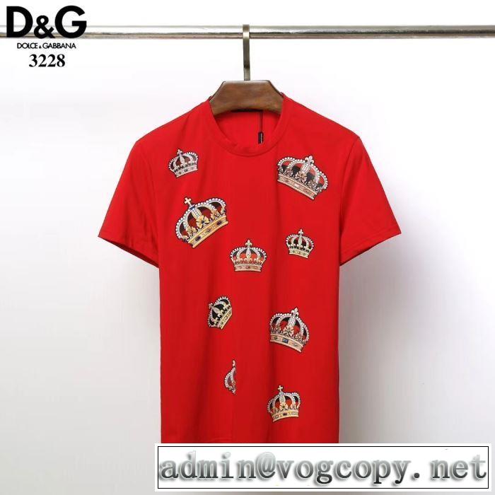 3色可選 ドルチェ＆ガッバーナ Dolce&Gabbana2019春夏も引き続き人気セール  Tシャツ/半袖