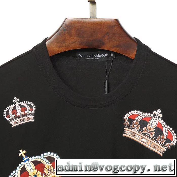 3色可選 ドルチェ＆ガッバーナ Dolce&Gabbana2019春夏も引き続き人気セール  Tシャツ/半袖