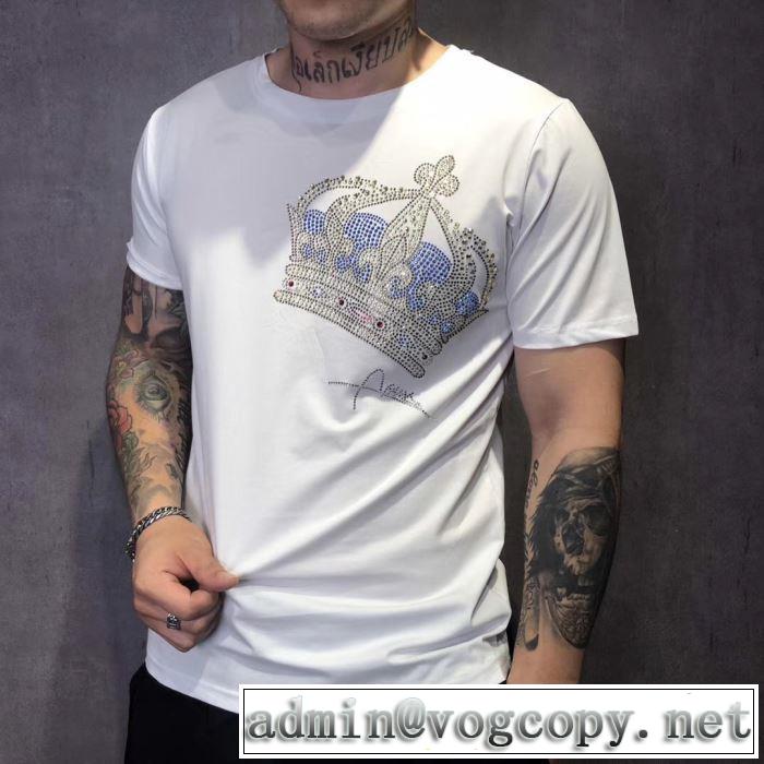 最終価格セール 2色可選 ドルチェ＆ガッバーナ Dolce&Gabbana 春夏の流行り2019新品 Tシャツ/半袖