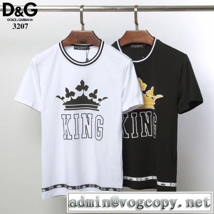 【2019春夏】最新コレクションTシャツ/半袖 2色可選 ドルチェ＆ガッバーナ Dolce&Gabbana セールで格安