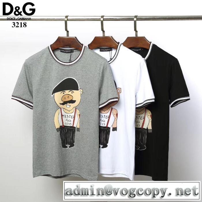 特価セール 3色可選2019夏ファション新品 ドルチェ＆ガッバーナ Dolce&Gabbana  Tシャツ/半袖 格安SALE