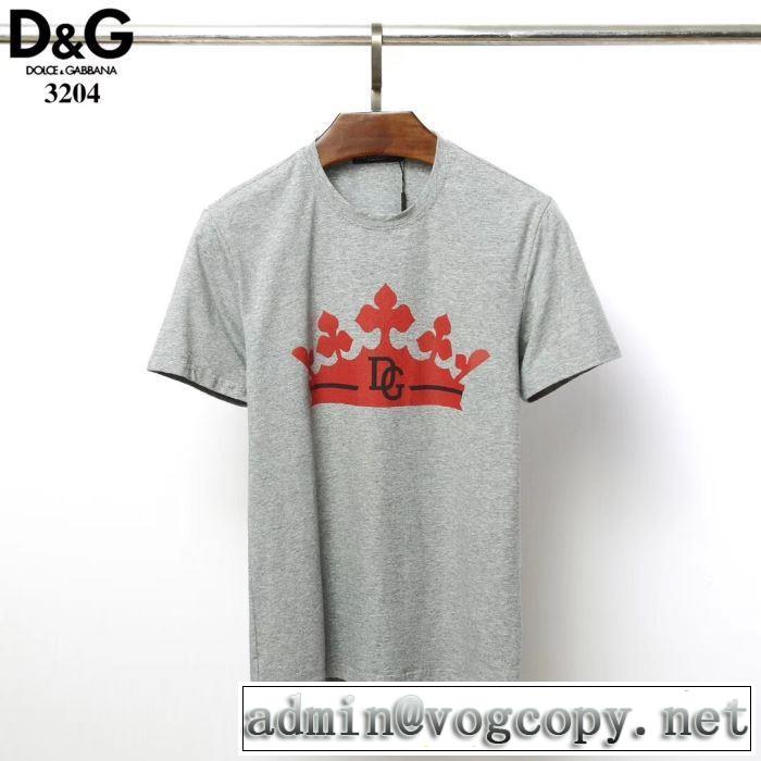 2019夏ファション新品 3色可選 ドルチェ＆ガッバーナ夏キレ味をプラス Dolce&Gabbana  Tシャツ/半袖