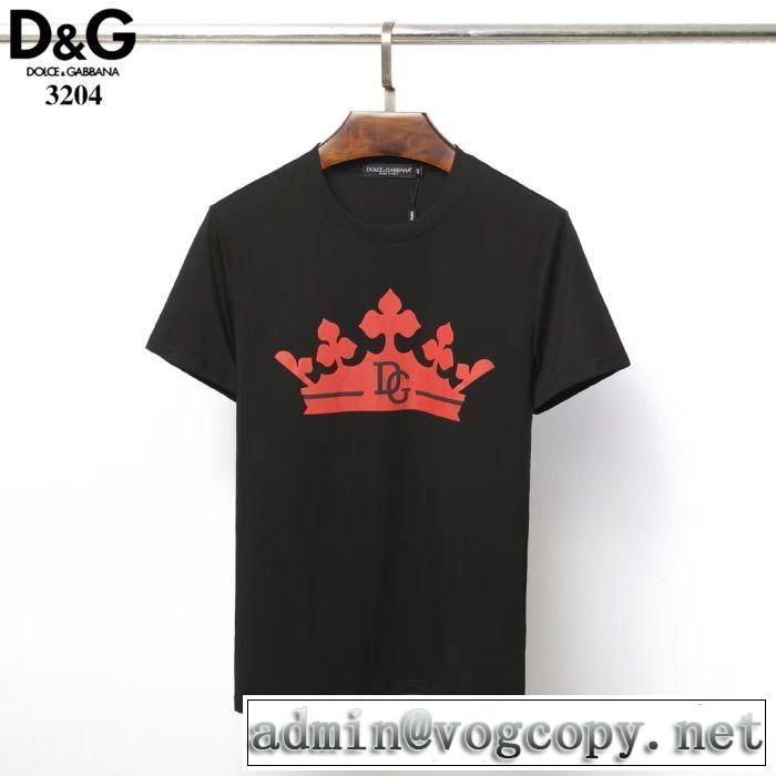 2019夏ファション新品 3色可選 ドルチェ＆ガッバーナ夏キレ味をプラス Dolce&Gabbana  Tシャツ/半袖